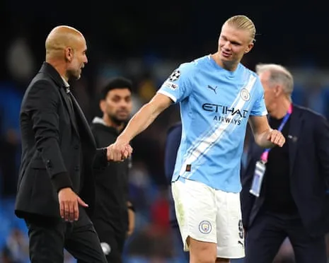Erling Haaland Joins Exclusive Champions League 50-Goal Group, Hailed by Guardiola as Ronaldo and Messi's Fellow Monster